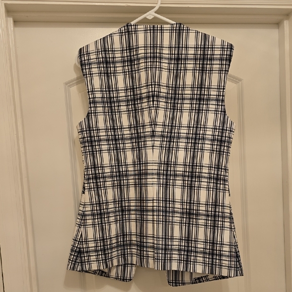 Veronica Beard Monochrome Checkered Vest - Picture 4 of 5